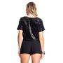 Imagem de Blusa Cropped Feminina Rovitex Endless Em Paetê Preto