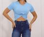 Imagem de Blusa Cropped feminina viscolycra manga curta nozinho fashion