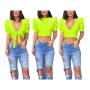 Imagem de Blusa cropped feminino multiformas manga curta princesa amarração moda fashion