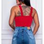 Imagem de Blusa Cropped feminino top alça larga gringa