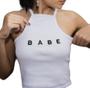 Imagem de Blusa cropped feminino top blusinha babe tendência feminina