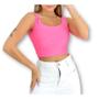 Imagem de Blusa Cropped feminino top poliéster alça fina fashion