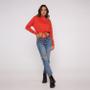 Imagem de Blusa Cropped gola e franzido com cadarço na cintura