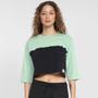 Imagem de Blusa Cropped Hurley Line Bicolor Manga 3/4 Feminina