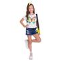 Imagem de Blusa Cropped Infantil Kyly Borboleta Tie Dye Menina