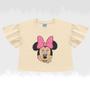 Imagem de Blusa Cropped Infantil Verão Menina Minnie Mouse  Produto Licenciado Tam 2 a 10  - Fakini