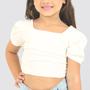 Imagem de Blusa Cropped Manga Bufante Infantil Menina - Evolução