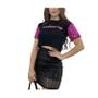 Imagem de Blusa cropped manga curta paetê viscolycra moda feminina