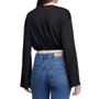 Imagem de Blusa Cropped Manga Longa Decote V em Viscose Dzarm