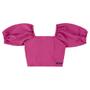 Imagem de Blusa Cropped Menina Pink Soda em Malha Crepe - Rosa