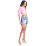 Imagem de Blusa Cropped Myft Com Amarração AV23 Rosa Feminino