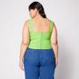 Imagem de Blusa Cropped Plus com Aro em V e Bojo Pistache