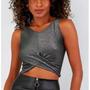 Imagem de Blusa Cropped poliamida lurex cavada transpassada feminino