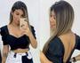 Imagem de Blusa cropped poliéster feminino manga curta princesa amarração costa