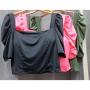 Imagem de Blusa cropped princesa reto pluss size moda fashion