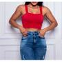 Imagem de Blusa Cropped top alça larga gringa feminina poliéster