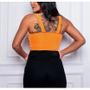 Imagem de Blusa Cropped top alça larga gringa feminino fashion