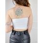 Imagem de Blusa Cropped top faixa com bojo moda gringa feminina