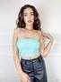 Imagem de Blusa Cropped top faixa com bojo moda gringa tendência feminina