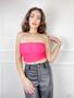 Imagem de Blusa Cropped top faixa com bojo moda gringa tendência feminina