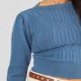 Imagem de Blusa Cropped Tricot Modal Feminina Trançada Manga Princesa