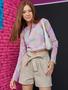 Imagem de Blusa Cropped Tule Com Top Rosa E Natural Dway