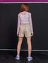 Imagem de Blusa Cropped Tule Com Top Rosa E Natural Dway