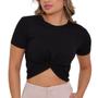 Imagem de Blusa Cropped viscolycra manga curta nozinho novidade