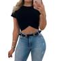 Imagem de Blusa cropped x canelado com bojo feminino estilo