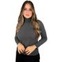 Imagem de Blusa De Frio Cacharrel Feminina Gola Alta Trico Manga Longa