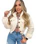 Imagem de Blusa De Frio Feminina Jaqueta Bomber Pelúcia Teddy Inverno