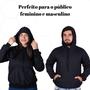 Imagem de Blusa de Frio Moletom Básico Casual Com Bolso Canguru e Capuz Flanelado Unissex Abrigo