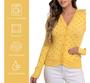 Imagem de Blusa De Frio Tricot Cardigan Sueter Lã Com Botão Estampado