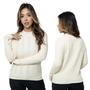 Imagem de Blusa de Malha Tricot Feminina com Brilho Frontal