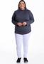 Imagem de Blusa de manga gola cacharrel térmica plus size casual feminina 510.c2