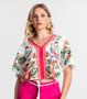 Imagem de Blusa De Poly Light Feminina Estampada Endless Bege