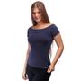Imagem de Blusa Decote Canoa com bojo Manga Curta