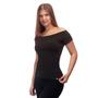 Imagem de Blusa Decote Canoa com bojo Manga Curta