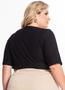 Imagem de Blusa Decote V Recorte e Aplicação Em Filete Plus Size