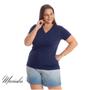 Imagem de Blusa Decote V Tamanhos Grandes Básica Plus Size Premium