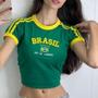 Imagem de Blusa Do Brasil Bandeira Bordada BabyLock - Verde