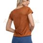 Imagem de Blusa em Suede Lisa Blusinha Suede Feminina