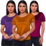 Imagem de Blusa em Suede Manga Babado Blusinha Suede Feminina