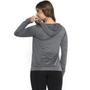 Imagem de Blusa Feminina Academia Fitness Manga Longa Dryfit Térmico Leve Com Capuz E Bolso Canguru Esportivo