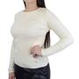 Imagem de Blusa Feminina Alpelo Sueter Tricot Plus Size Bege - 1090058