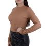 Imagem de Blusa Feminina Babicat ML Corpete Marrom - B1827