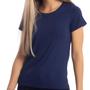 Imagem de Blusa Feminina Baby Look Básica Gola Redonda Slim Viscose 3001.C1