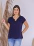 Imagem de Blusa Feminina Blusa Com Decote Gola V em Renda Crepe Premium