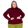 Imagem de Blusa feminina cacharrel gola redonda fechada basica manga longa solida segunda pele casual segunda pele viscolycra sueter slim e plus size 40 ao 62