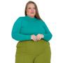 Imagem de Blusa feminina cacharrel gola redonda fechada basica manga longa solida segunda pele casual segunda pele viscolycra sueter slim e plus size 40 ao 62